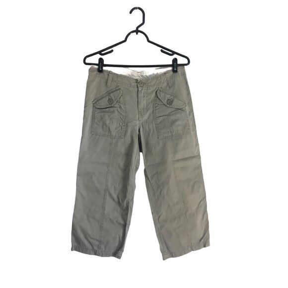 GAP Pants & Jumpsuits Gap Womens Khaki Green Cropped Cargo Pants